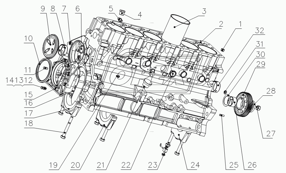 G5800-1002000 Cylinder Block Assembly