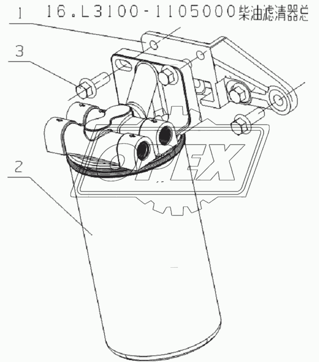 L3100-1105000 Fuel filter assembly