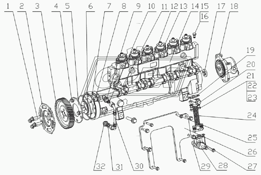 L3100-1111000 Fuel injection pump assembly