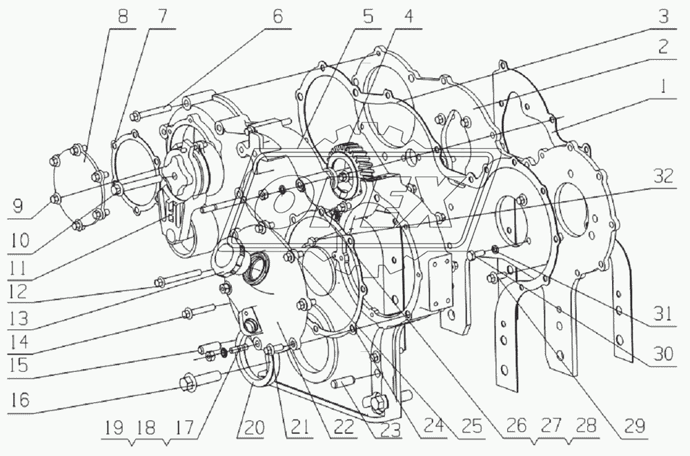 L37LA-1002200 Timing housing subassembly