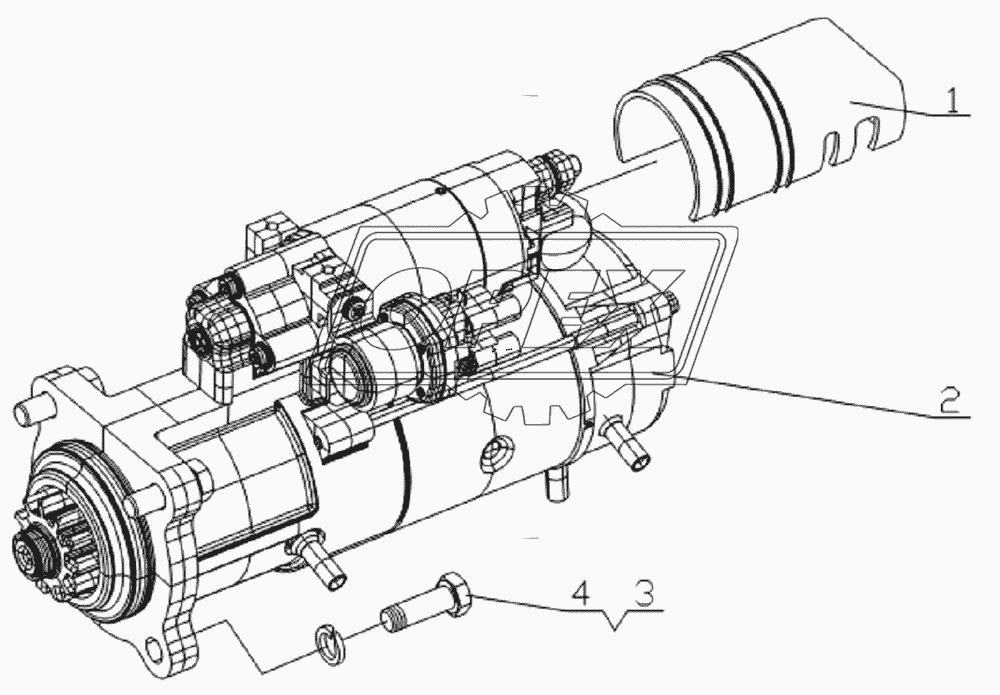 L3000-3708000 Starter assembly