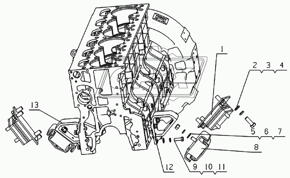 A440B-1001000 Engine suspending assembly