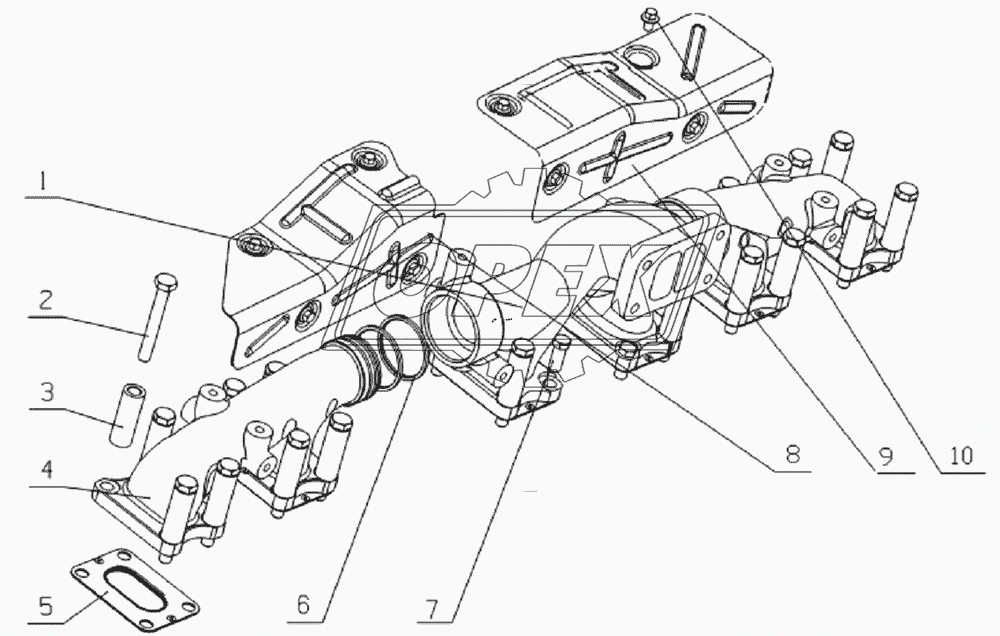 L3002-1008200 Exhaust manifold subassembly