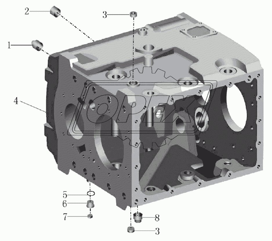 Корпус коробки передач в сборе