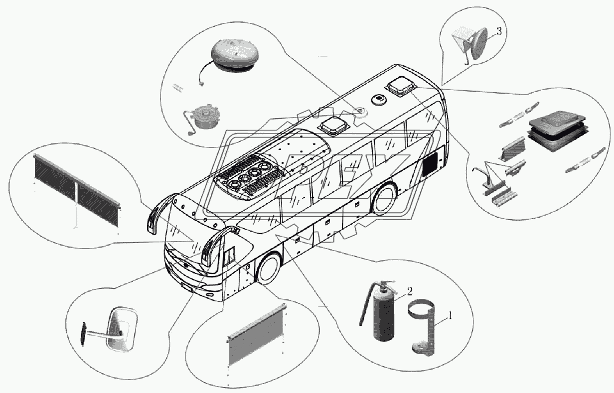 B106-8211 Монтаж огнетушителя в сборе