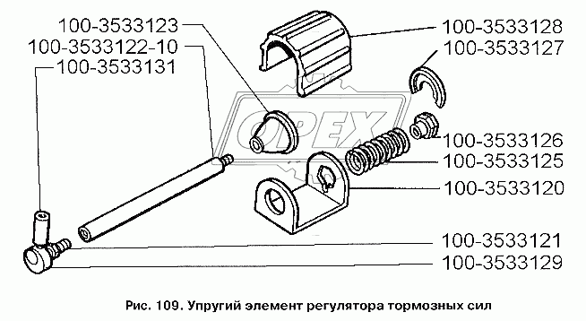 Упругий элемент регулятора тормозных сил