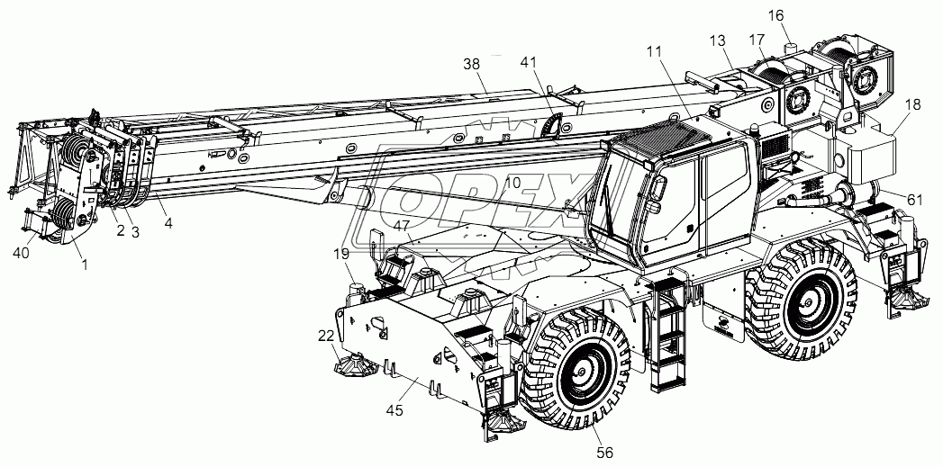 RT75 ROUGH TERRAIN CRANE